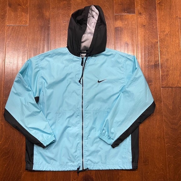 Nike Vintage Y2K Tiffany Full Zip Hooded Windbreaker Jacket Women's Size Large - Picture 3 of 7